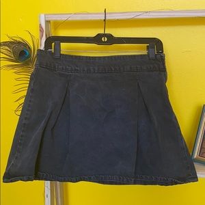 mini black denim skirt